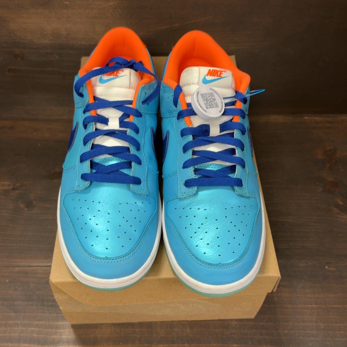 Nike Dunk Low SE Baltic Blue Total Orange Size 11 (Pre-Owned) - Image 3