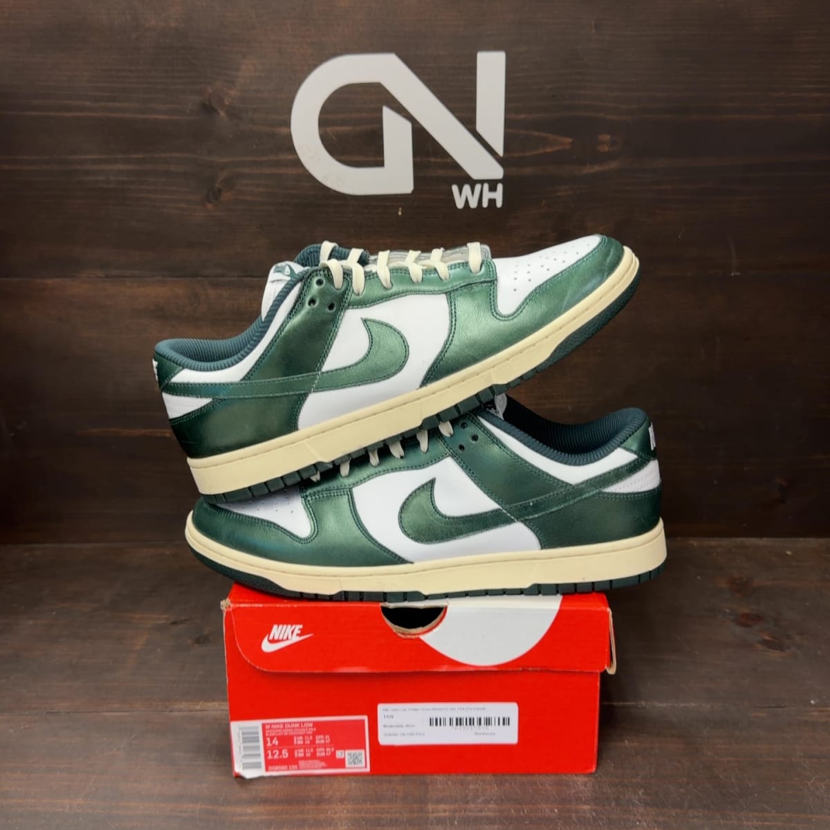 Nike Dunk Low Vintage Green (Women's) Size 14W (Pre-Owned) - front