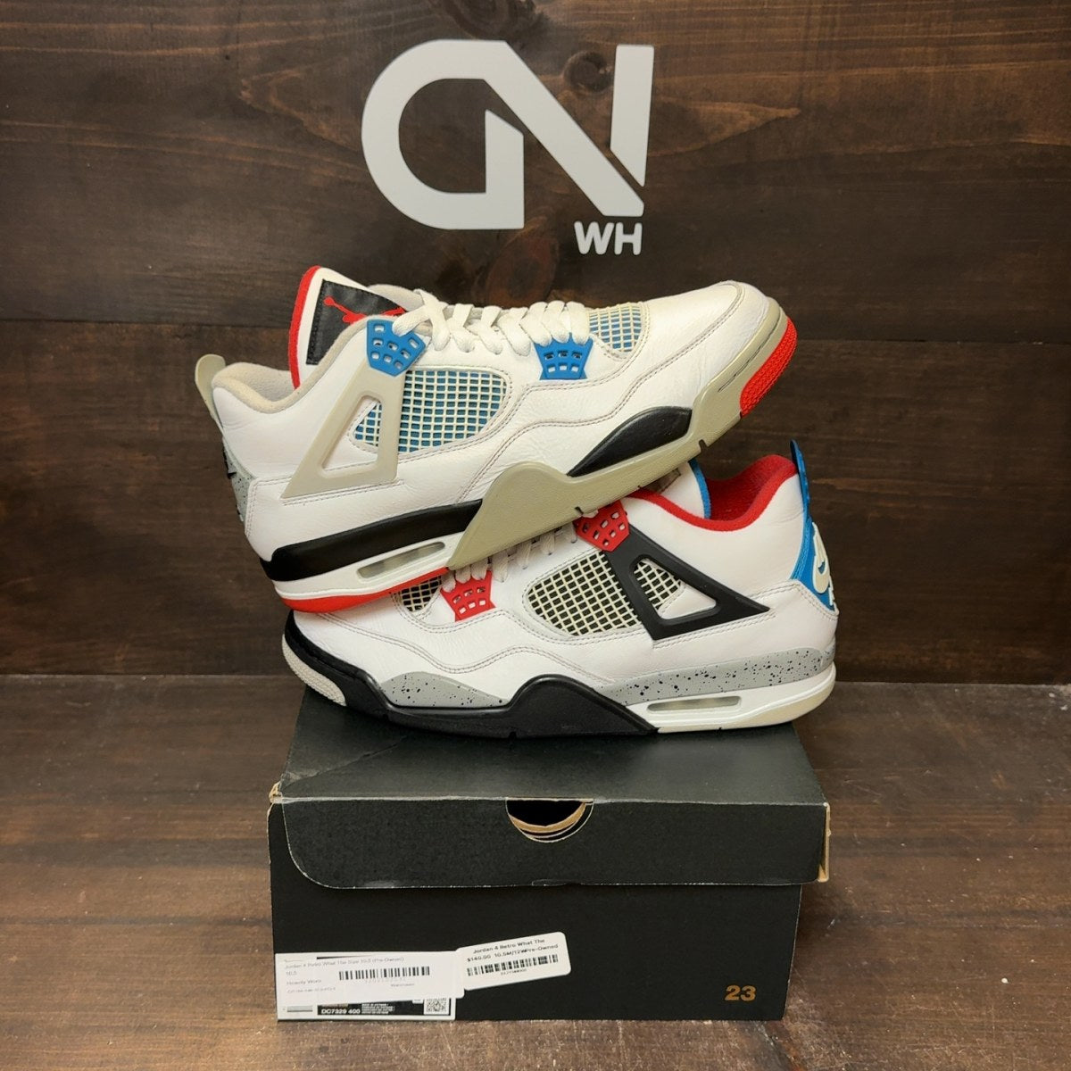 Jordan 4 Retro What The Size 10.5 (Pre-Owned) - Image 1