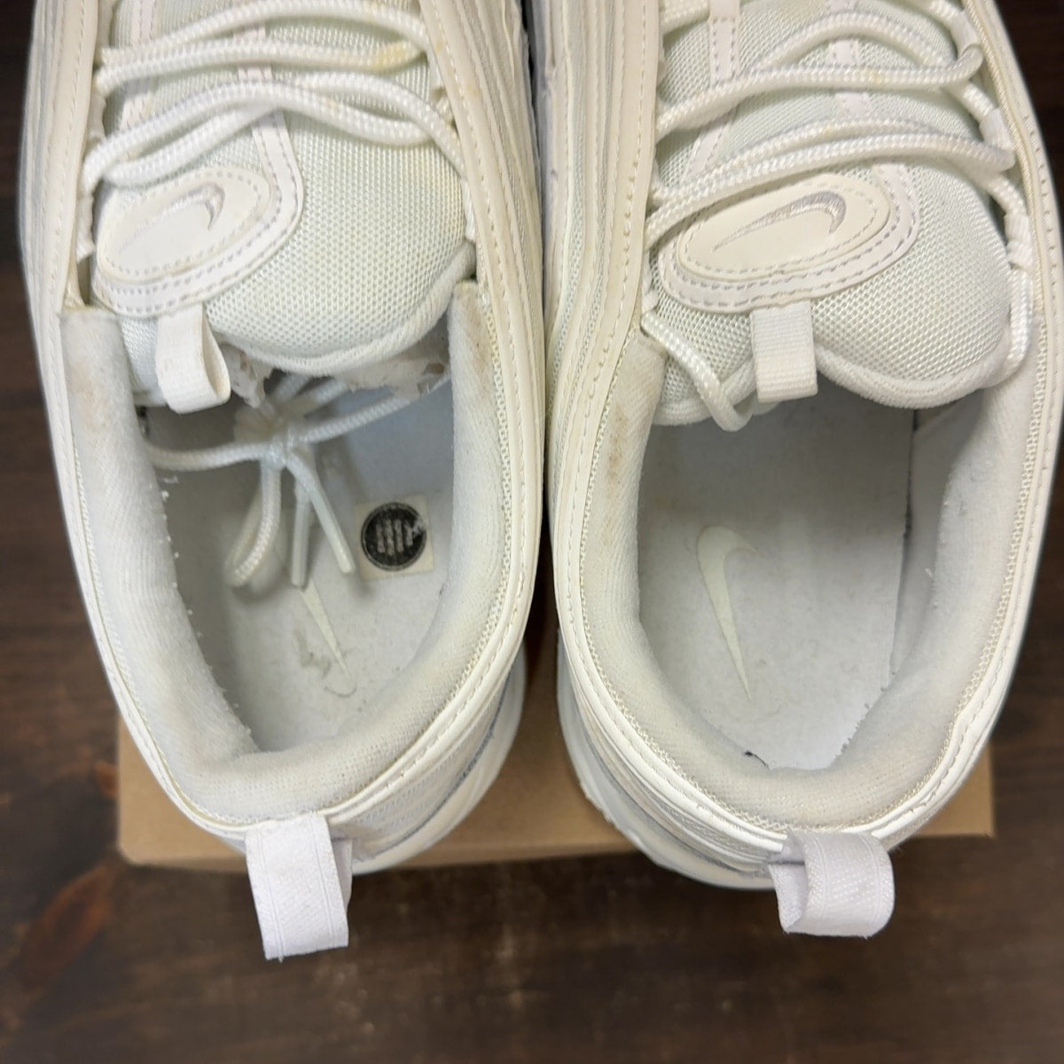 Nike Air Max 97 Triple White Wolf Grey Size 15 (Pre-Owned) - Image 6