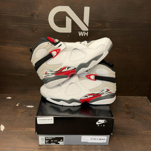 Jordan 8 Retro White True Red (2025) Size 9.5 (Pre-Owned) - front
