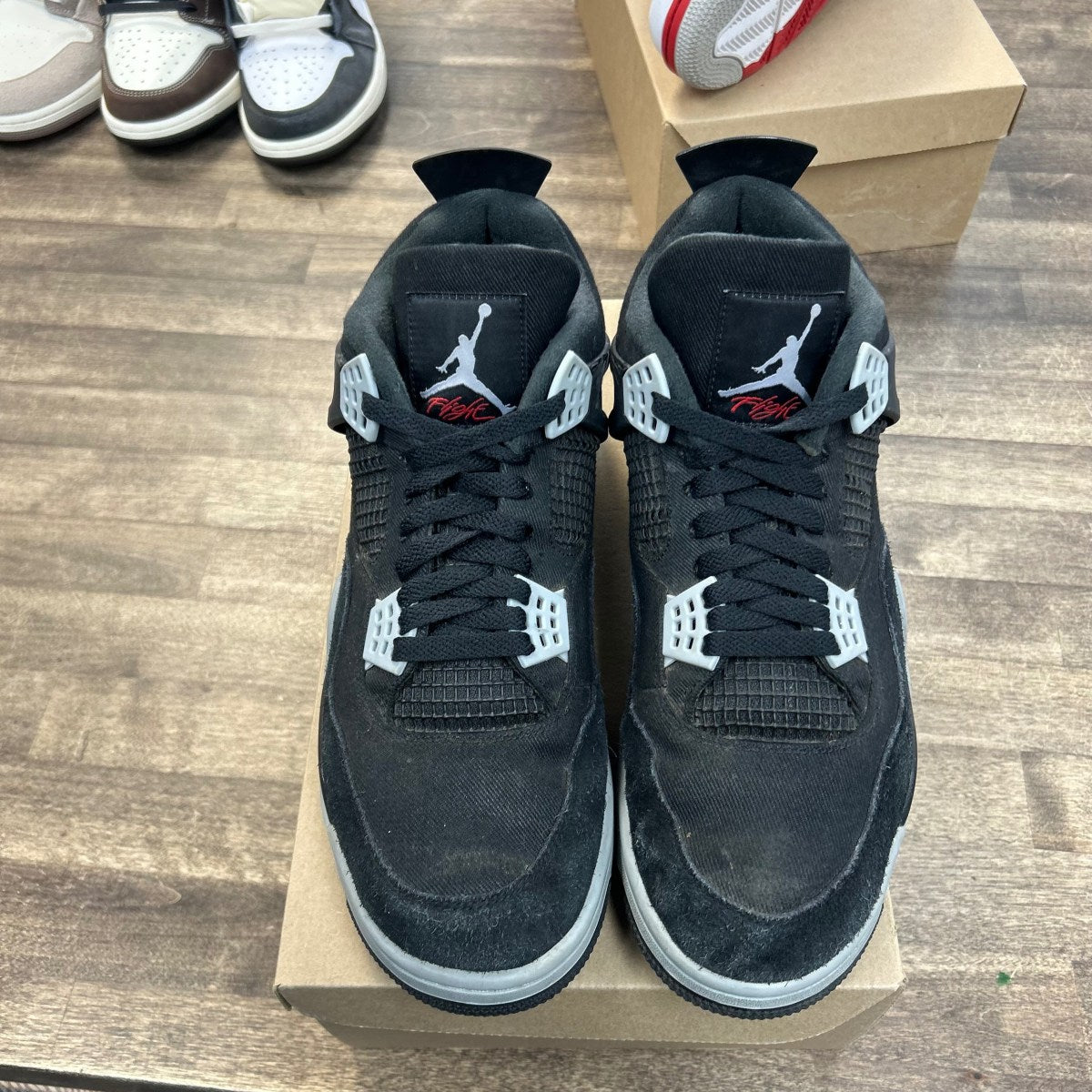 Jordan 4 Retro SE Black Canvas Size 13 (Pre-Owned) - Image 2