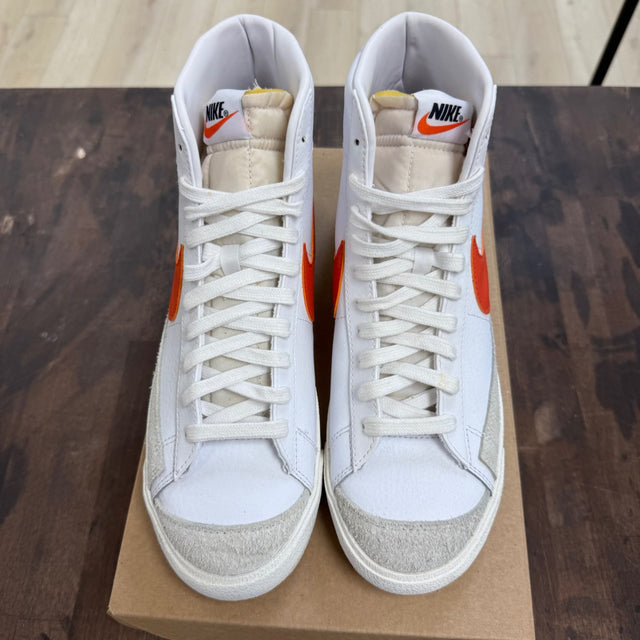 Nike Blazer Mid 77 Vintage White Mantra Orange Size 11 (Pre-Owned) - Image 2