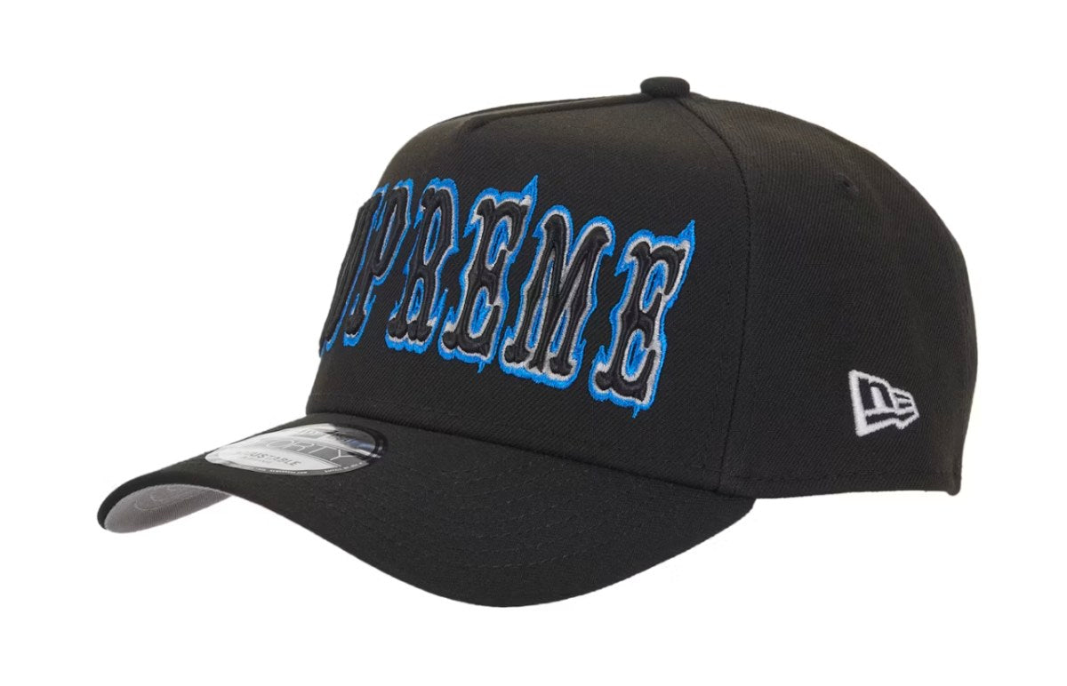 Supreme Gothic Outline Adjustable New Era 59Fifty Fitted Cap Black