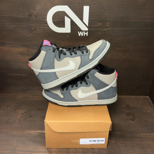 Nike SB Dunk High Pro Medium Grey Pink Size 10 (Pre-Owned) - Image 1
