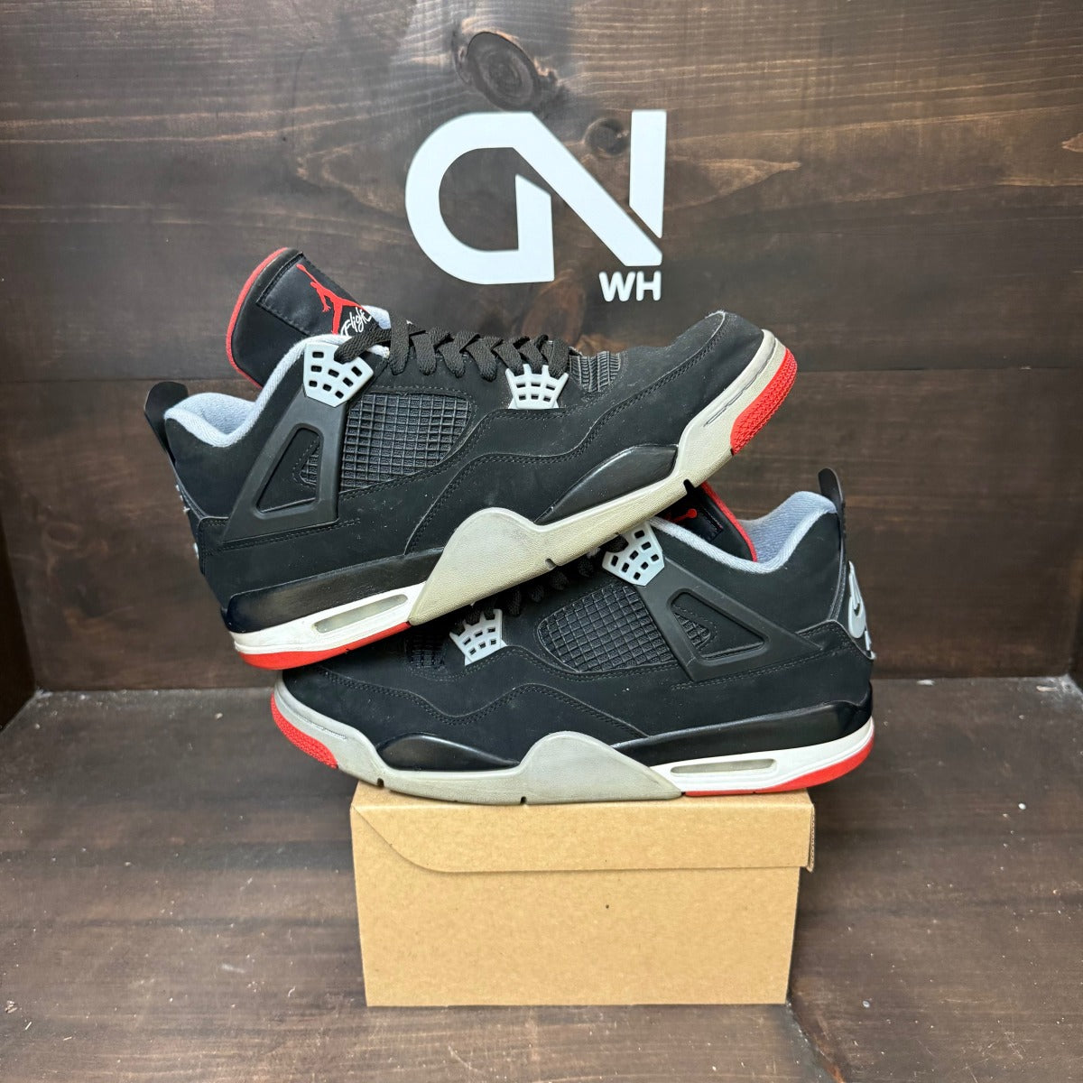 Jordan 4 Retro Bred (2019) Size 12 (Pre-Owned) - Image 1