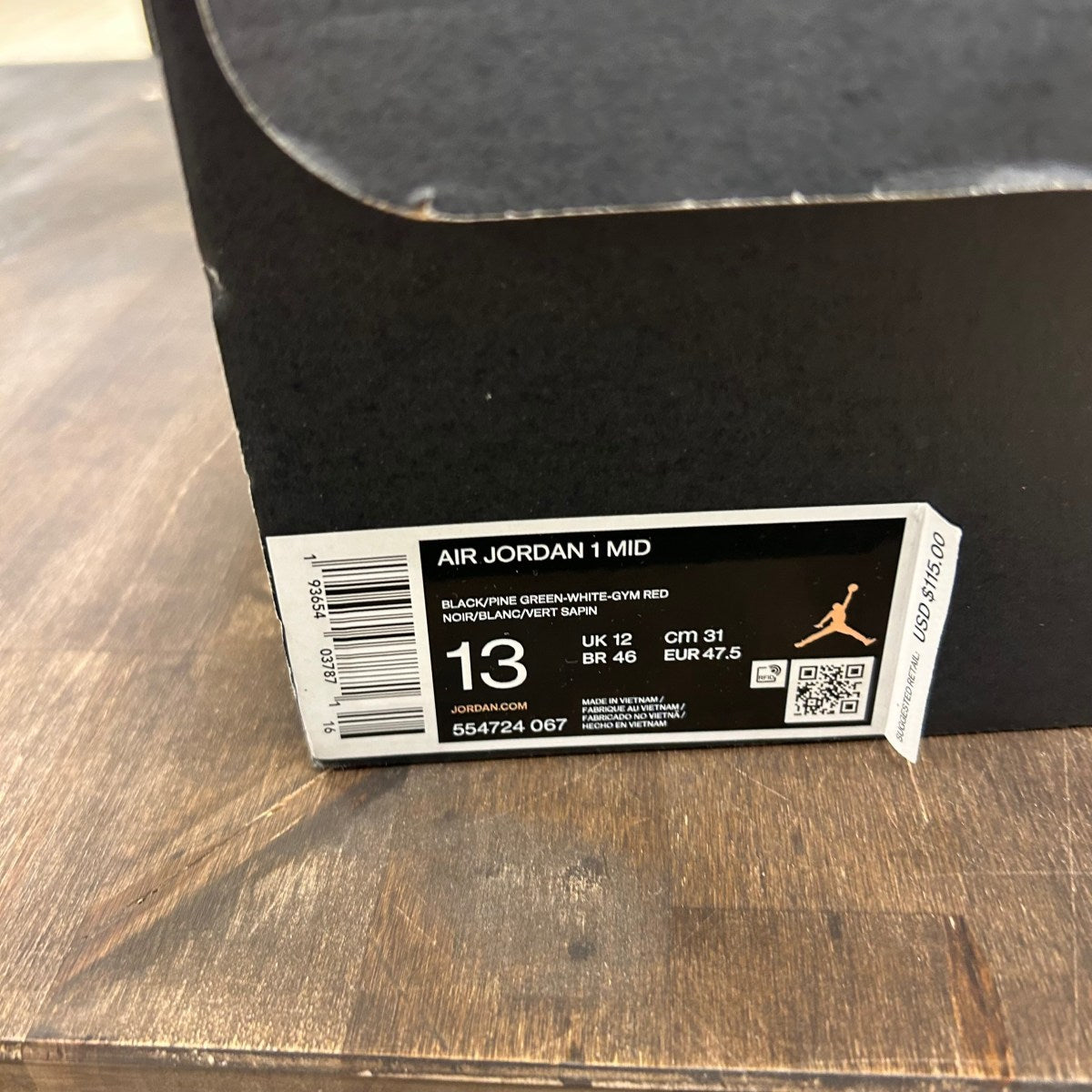 Jordan 1 Mid Green Toe - Image 6