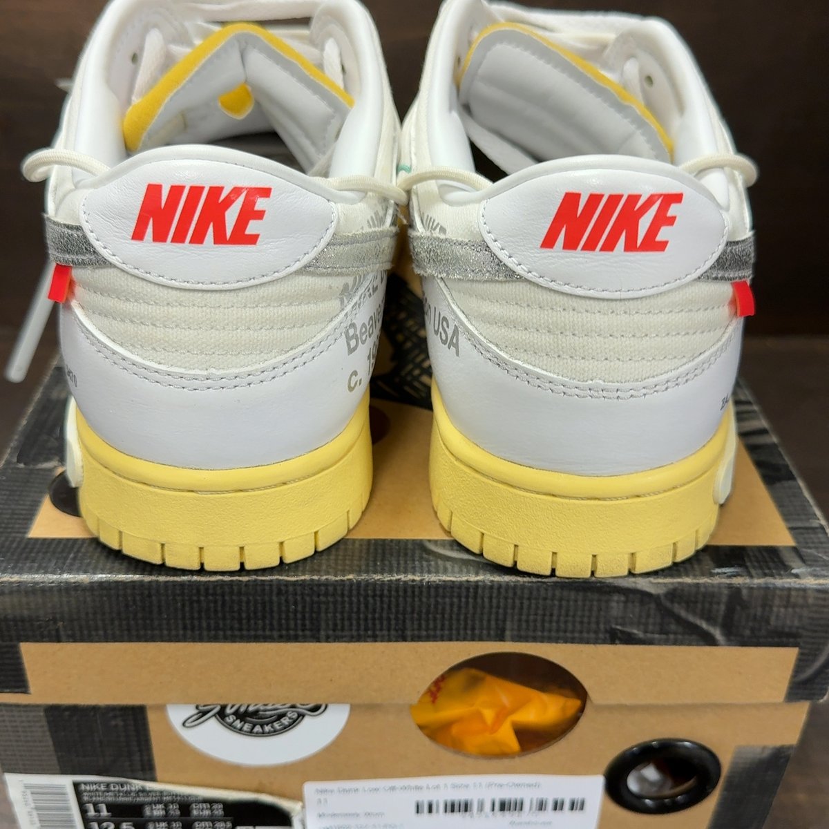 Nike Dunk Low Off-White Lot 1 Size 11 (Pre-Owned) - aux