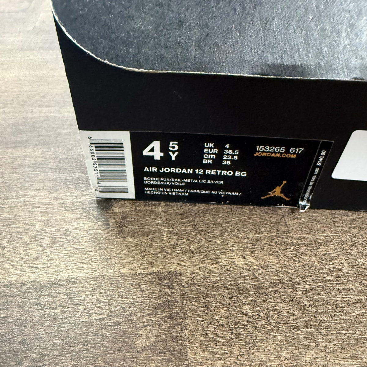 Jordan 12 Retro Bordeaux (GS) - Image 6