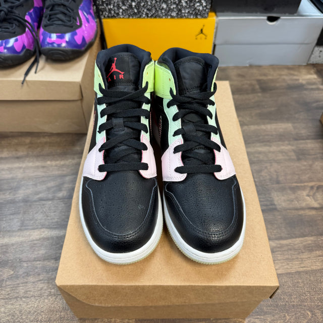 Glow-In-The-Dark Jordan 1 Mid (GS) (USED, No Box)