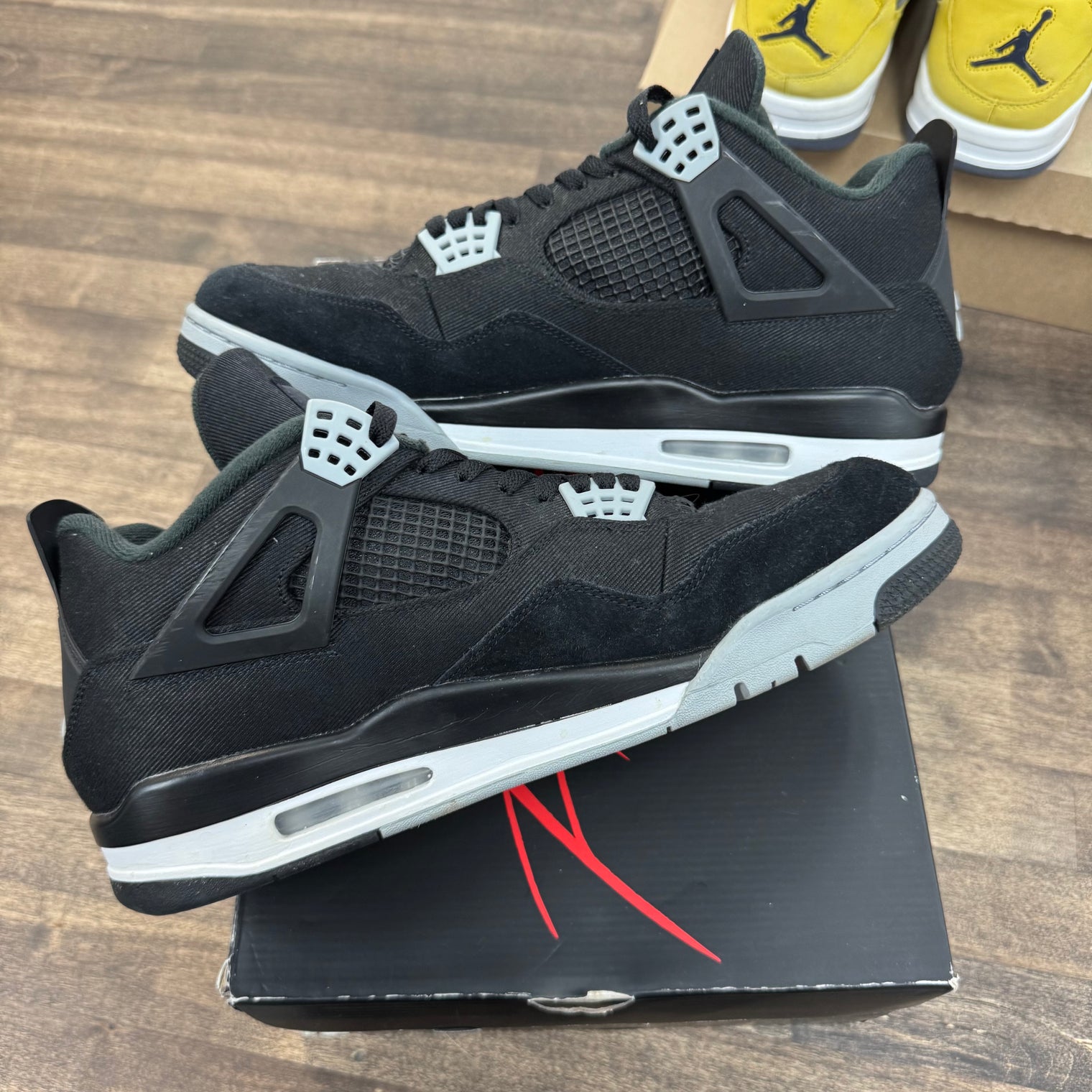 Black Canvas Jordan 4 Retro (USED)