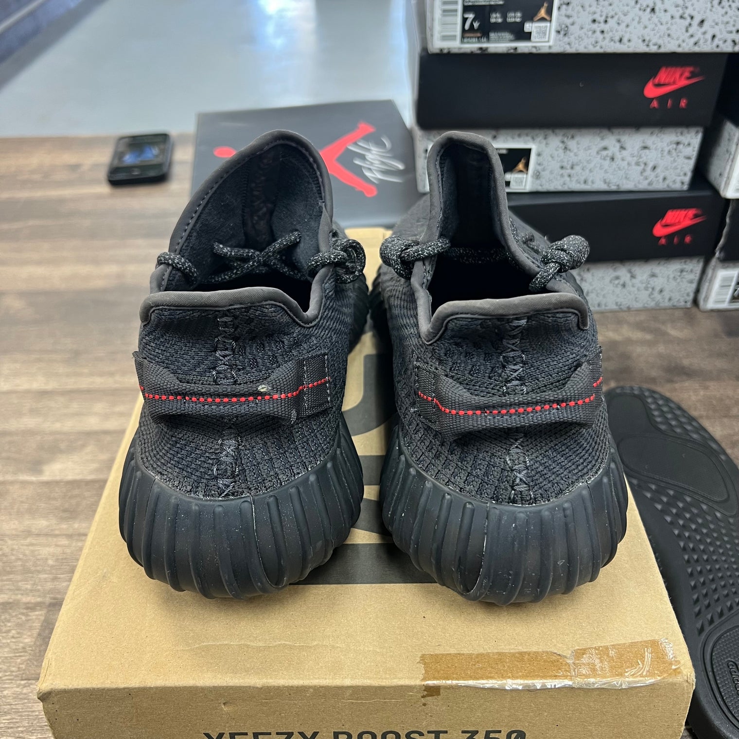 Black Adidas Yeezy 350 V2 (Non-Reflective) (USED)