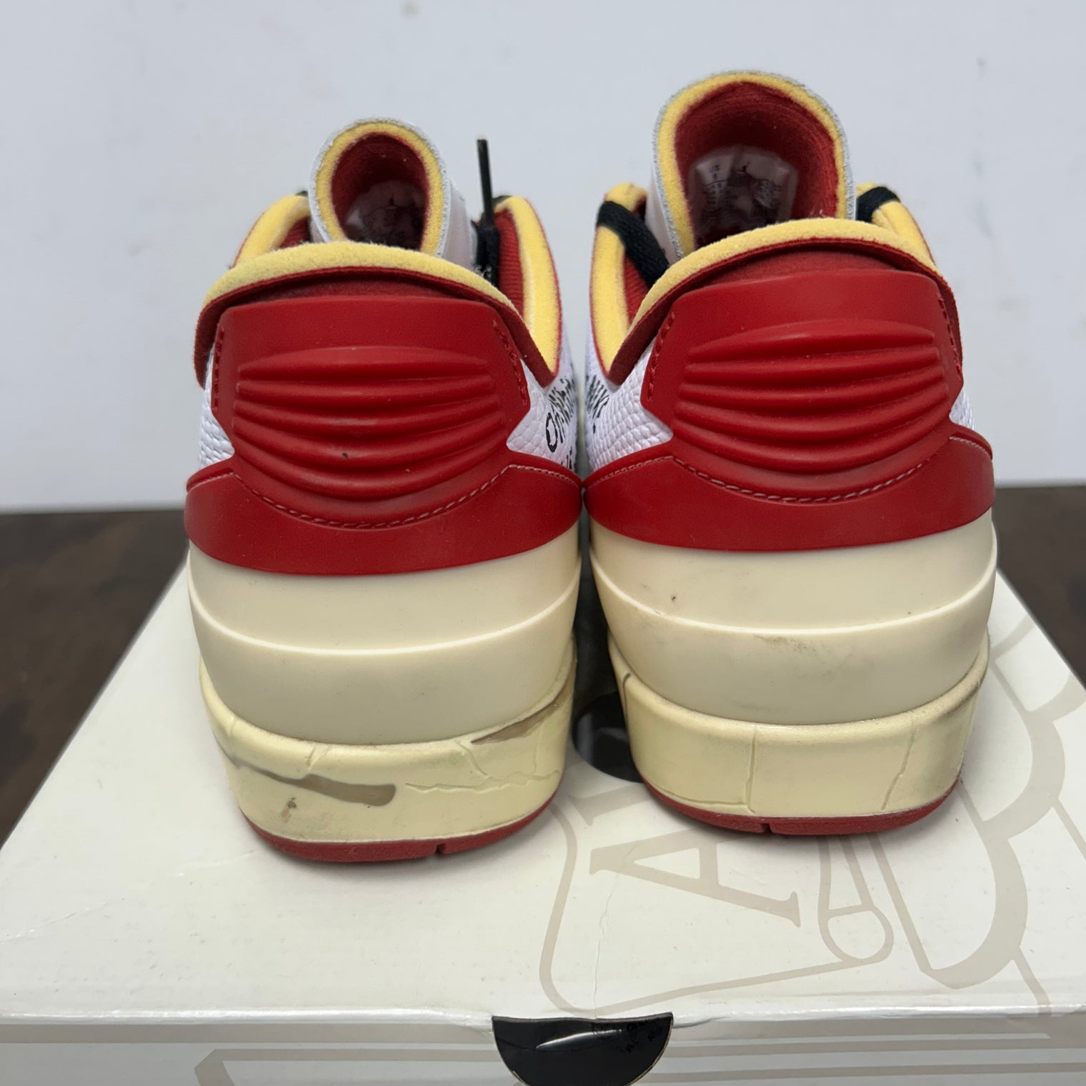Off-White x Air Jordan 2 Low SP White Red (Used, No Insoles)