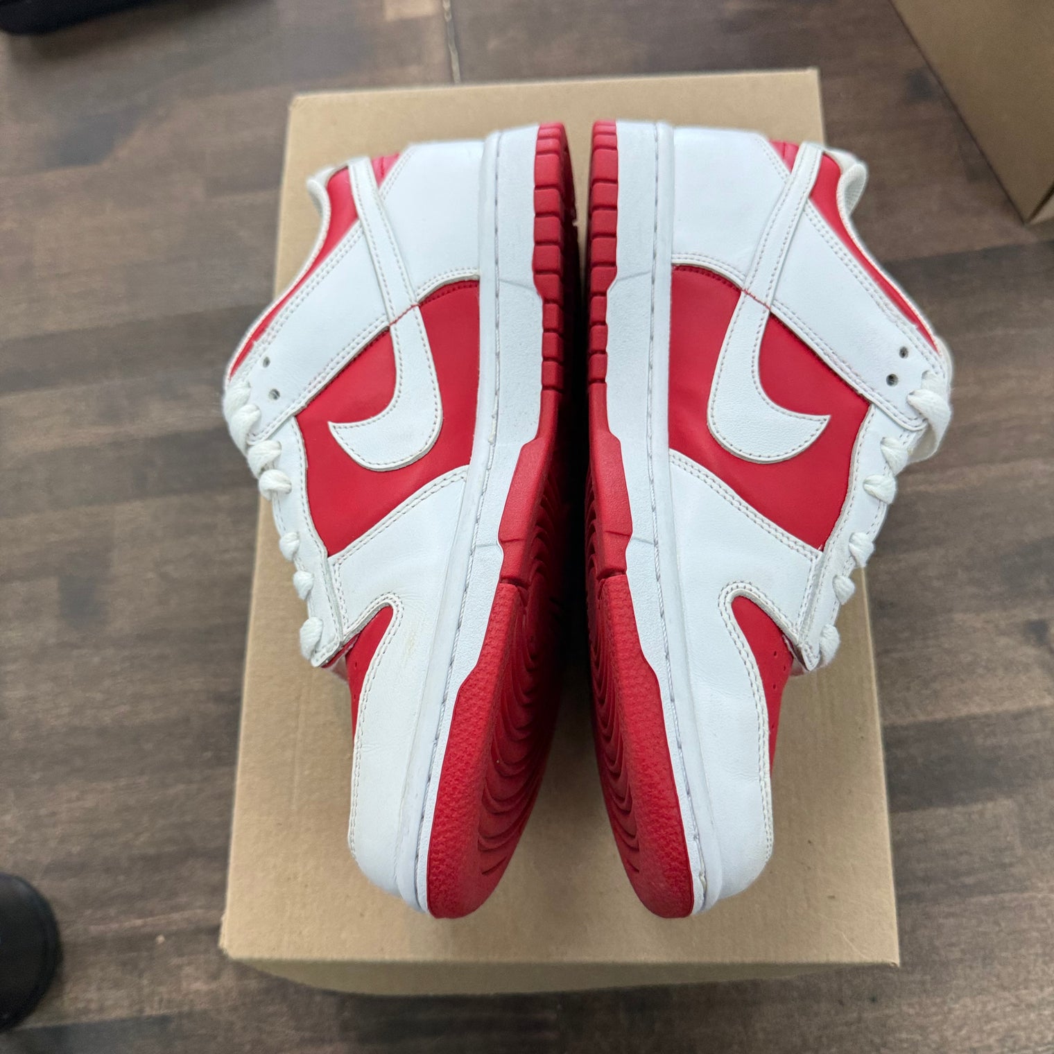 Championship Red Nike Dunk Low (GS) (USED, No Box)