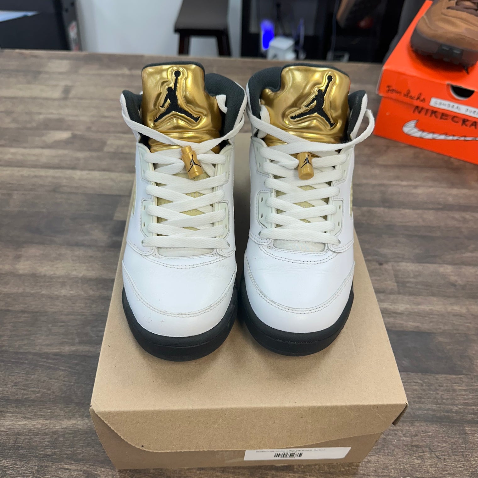 Gold Medal Olympic Jordan 5 (GS) (USED,No Box)