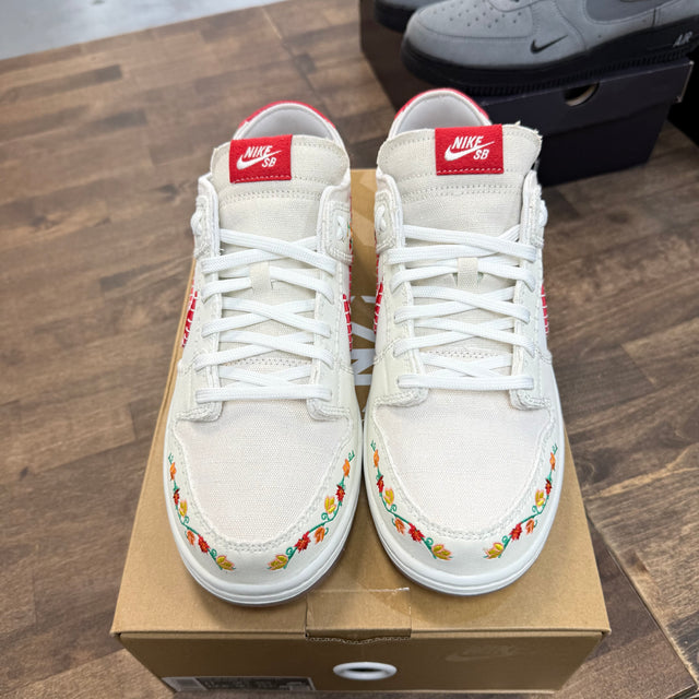 N7 Opti Yellow University Red SB Dunk Low Decon (USED)