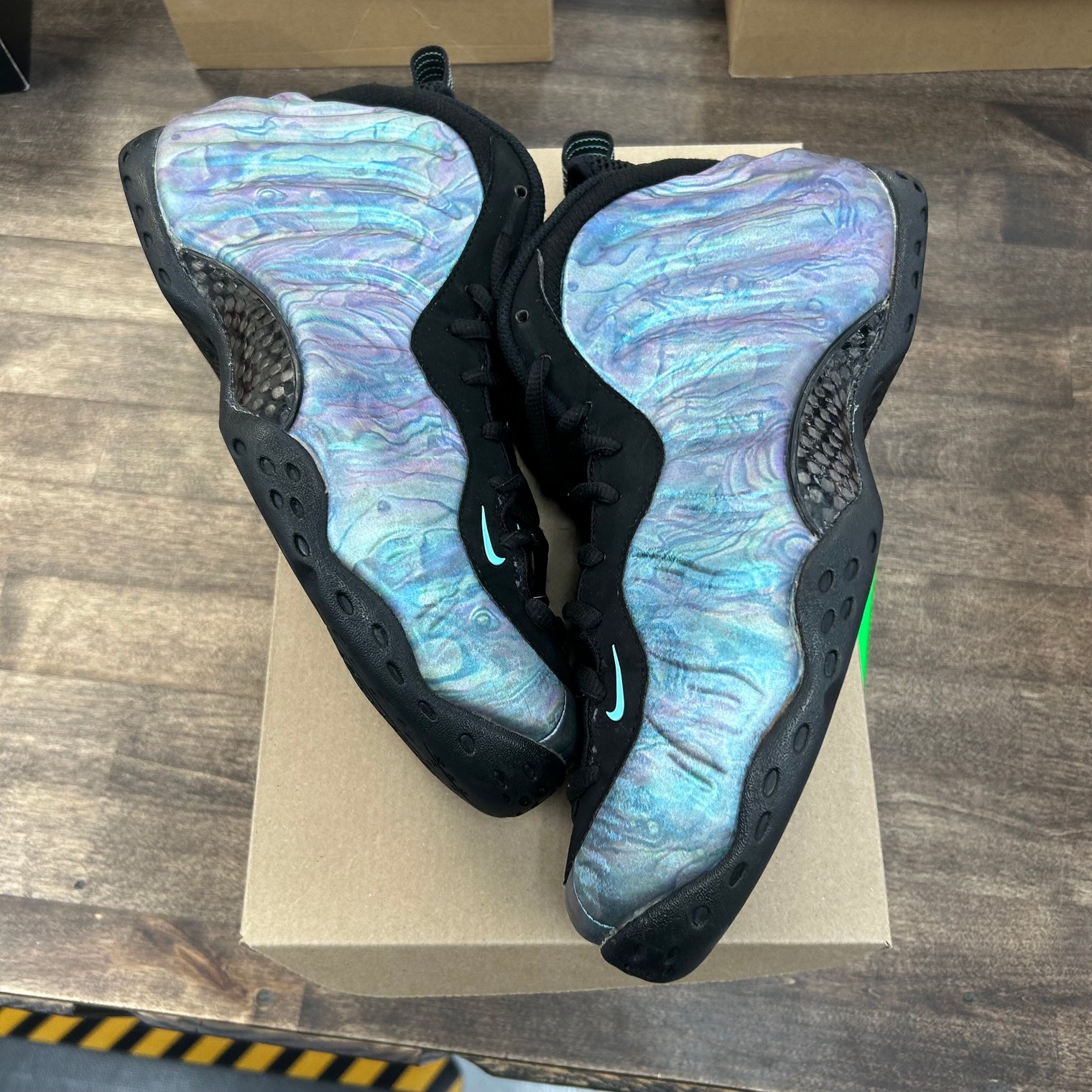 Abalone Air Foamposite One (USED, No Insoles, No Box)