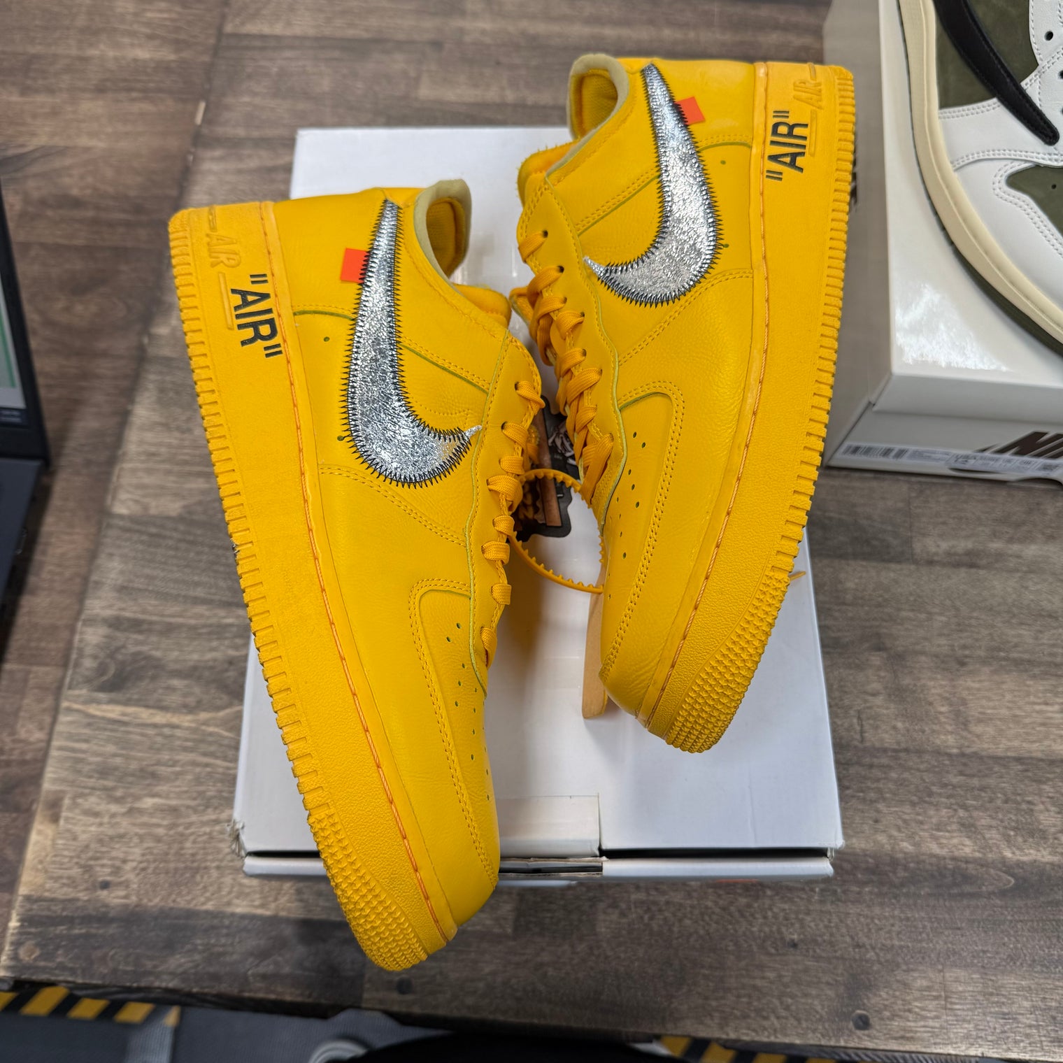 Nike Air Force 1 Low Off-White ICA University Gold (Men's) (US 12) (USED)