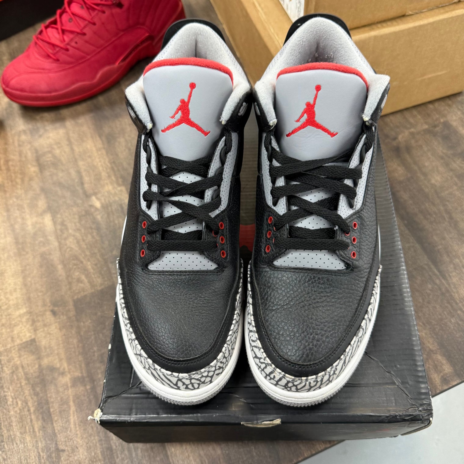 Black Cement Jordan 3 Retro (2018) (USED, Replacement Box)