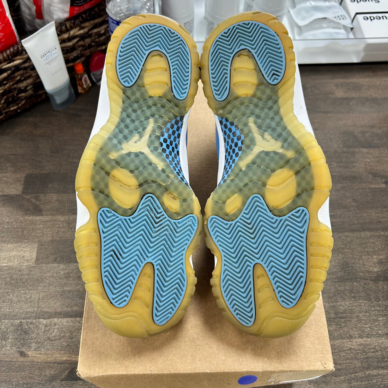 UNC University Blue Jordan 11 Low (USED, No Box)