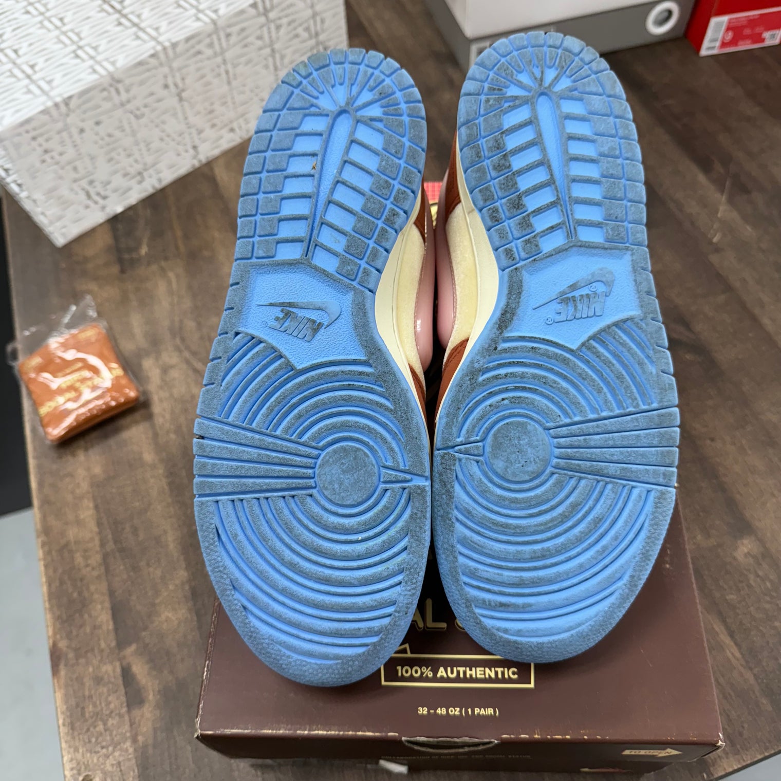 Social Status Free Lunch Chocolate Milk Dunk Mid (USED)