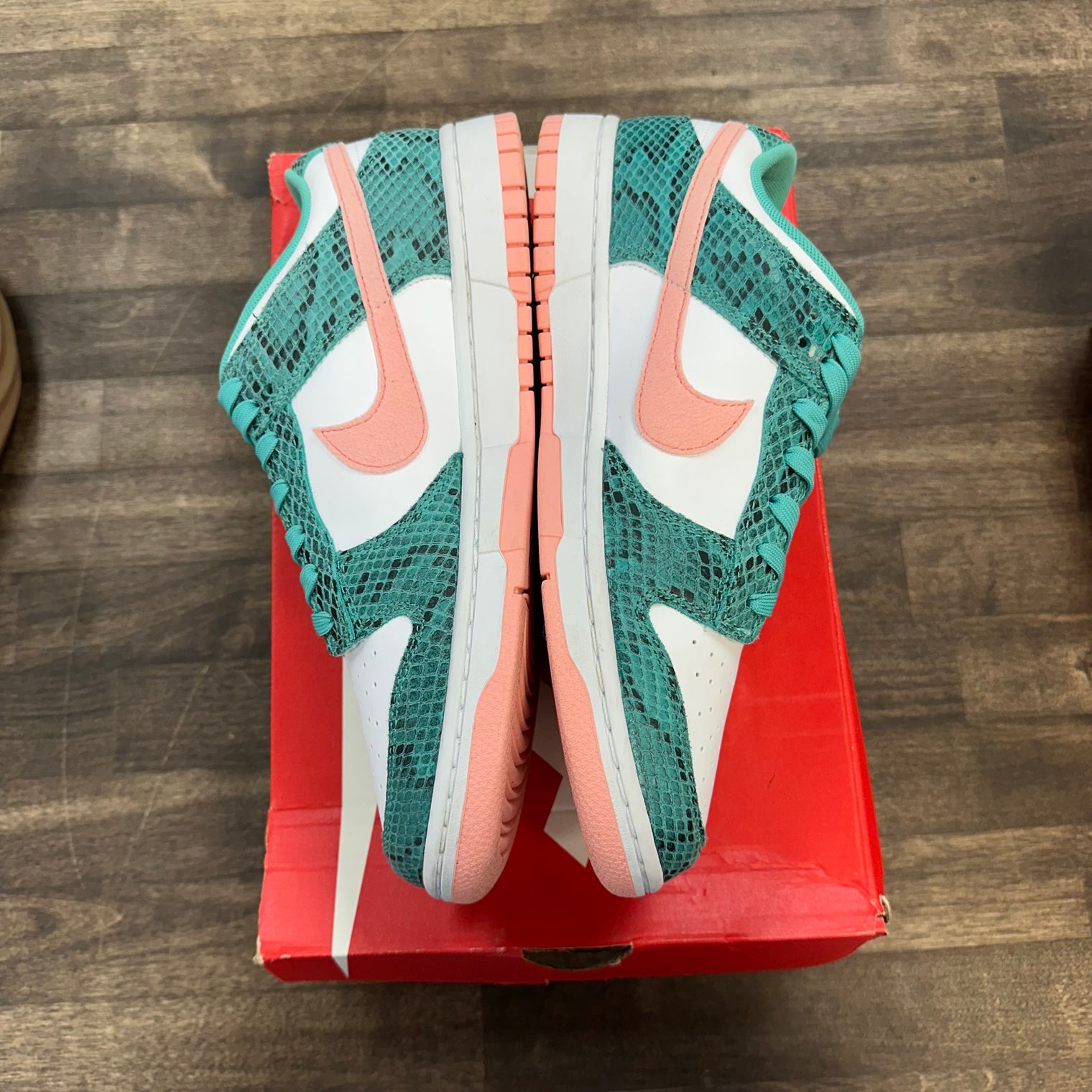 Snakeskin Washed Teal Dunk Low (USED)