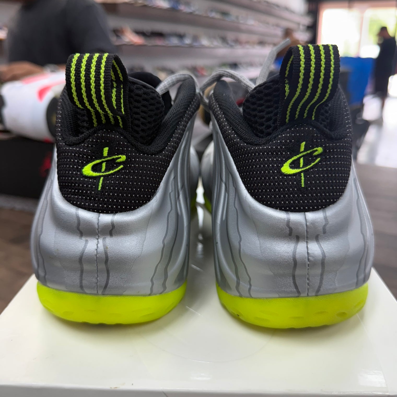 Silver Volt Camo Air Foamposite One (USED)