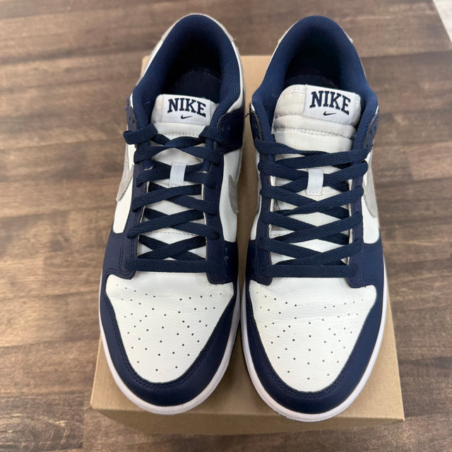 Summit White Midnight Navy Dunk Low (USED, No Box)