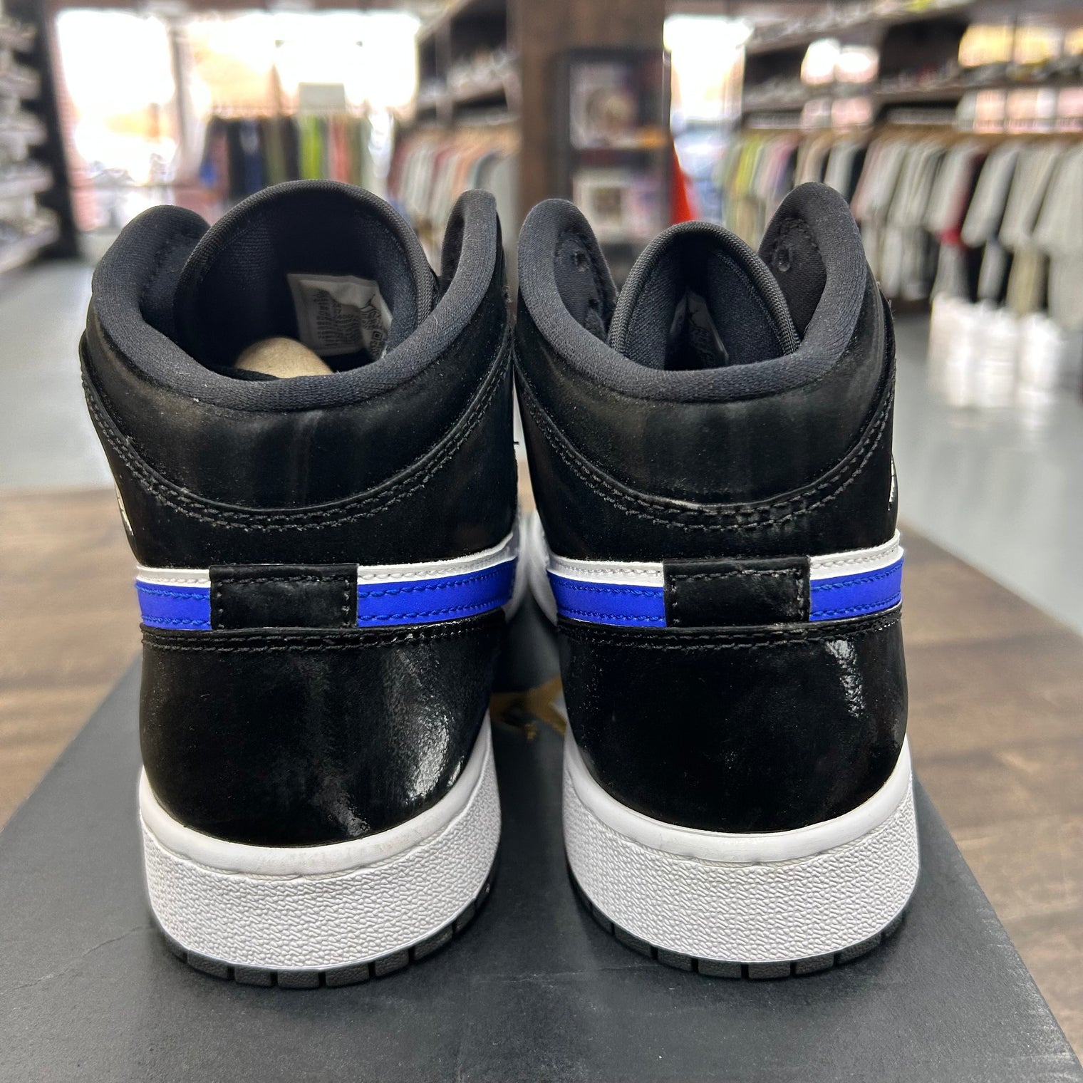 Black Racer Blue White Jordan 1 Mid (GS) (USED)