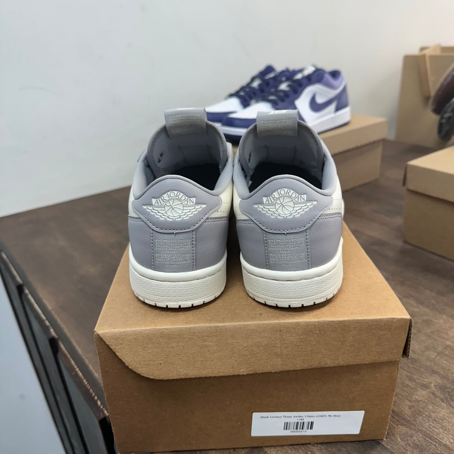 Atmosphere Grey Jordan 1 Low Slip (W) (USED, No Box)