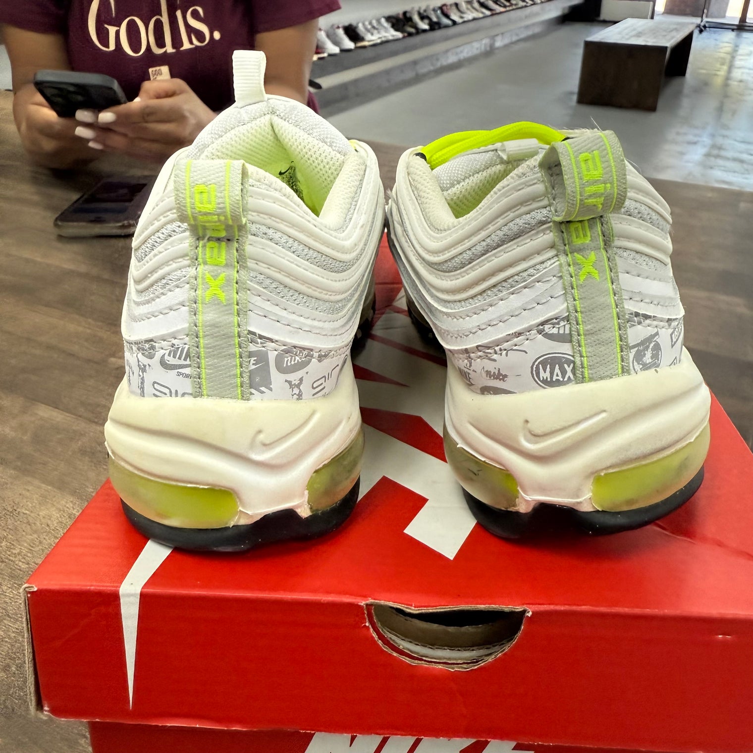 Just Do It White Air Max 97 GS (Used)