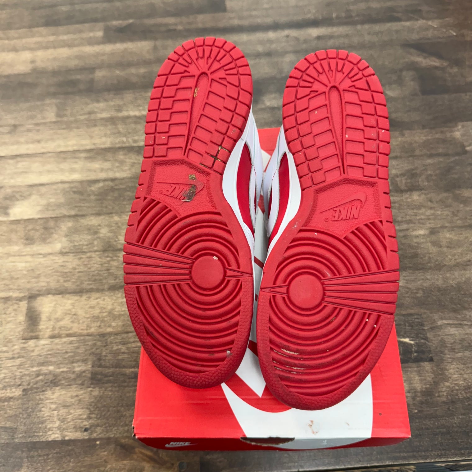 Championship Red Nike Dunk Low (USED)