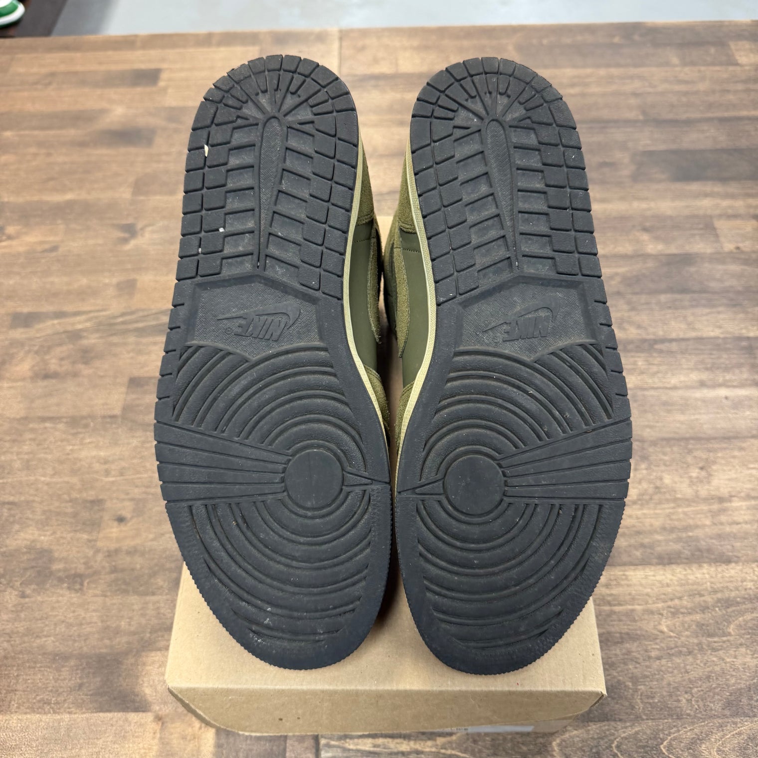 Olive Canvas Jordan 1 Mid (2018) (USED, No Box)