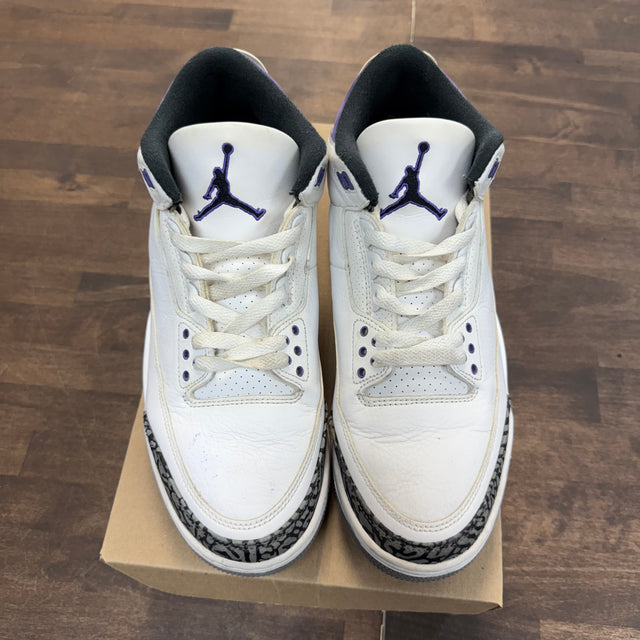 Dark Iris Jordan 3 (USED, No Box,No Insoles)