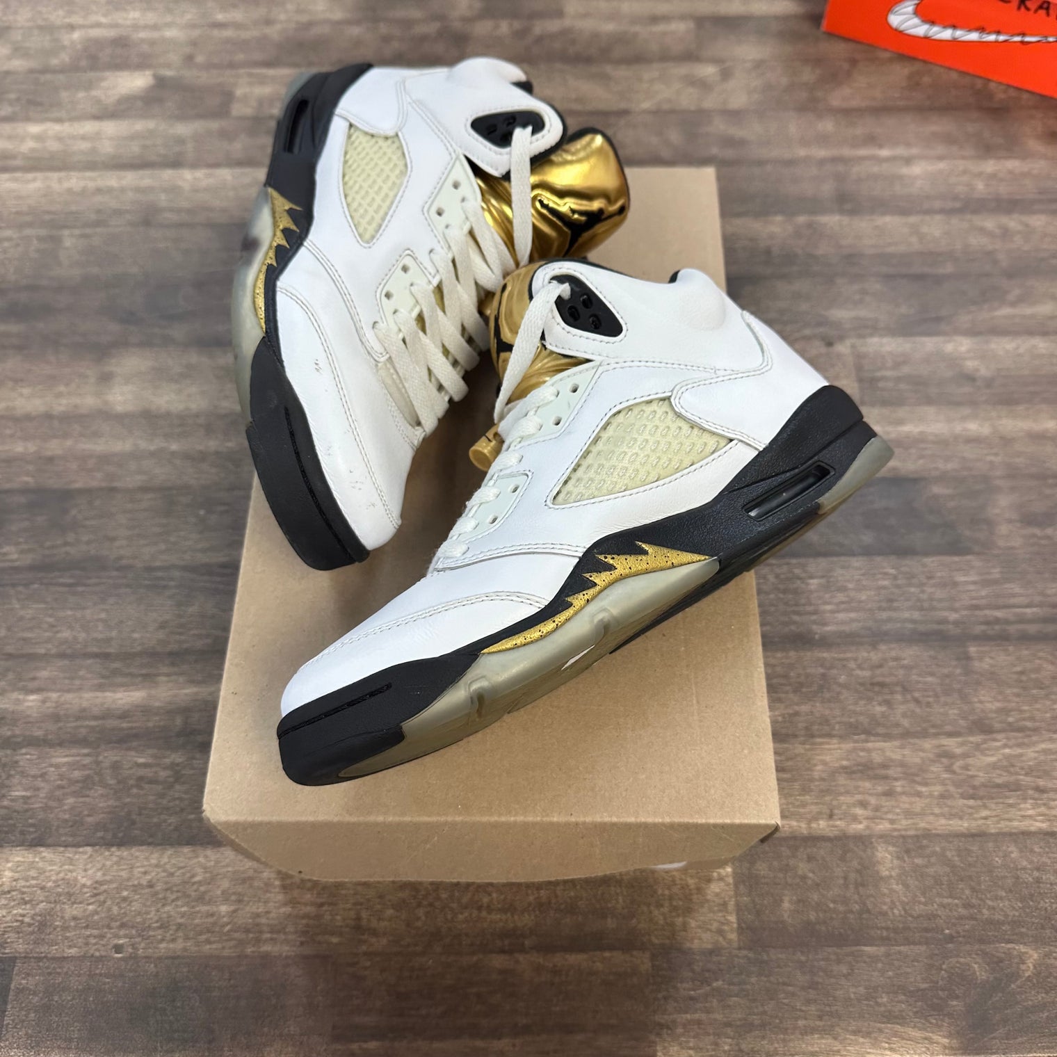 Gold Medal Olympic Jordan 5 (GS) (USED,No Box)