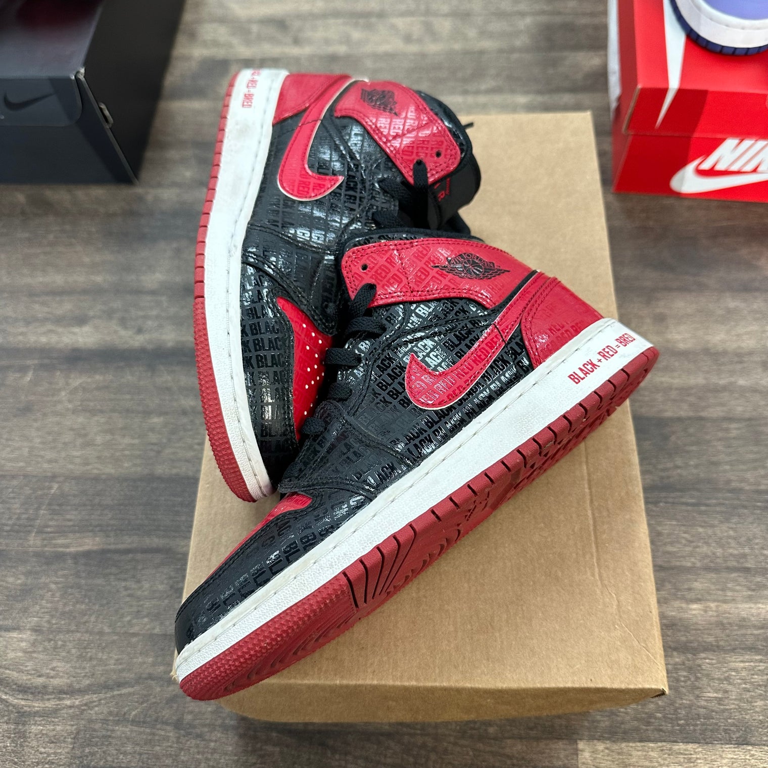 Air Jordan 1 Mid Bred Toe (GS) (USED, No Box)