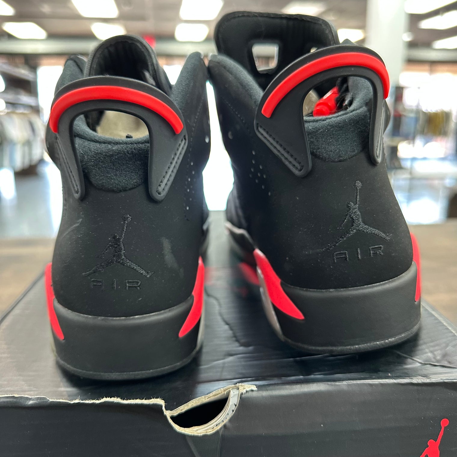 Jordan 6 Retro Infrared Black (2014) (US 8) (USED, Damaged Box)