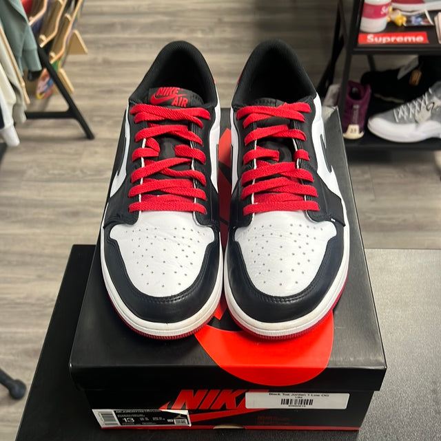 Jordan 1 Retro Low OG Black Toe (USED,no box)