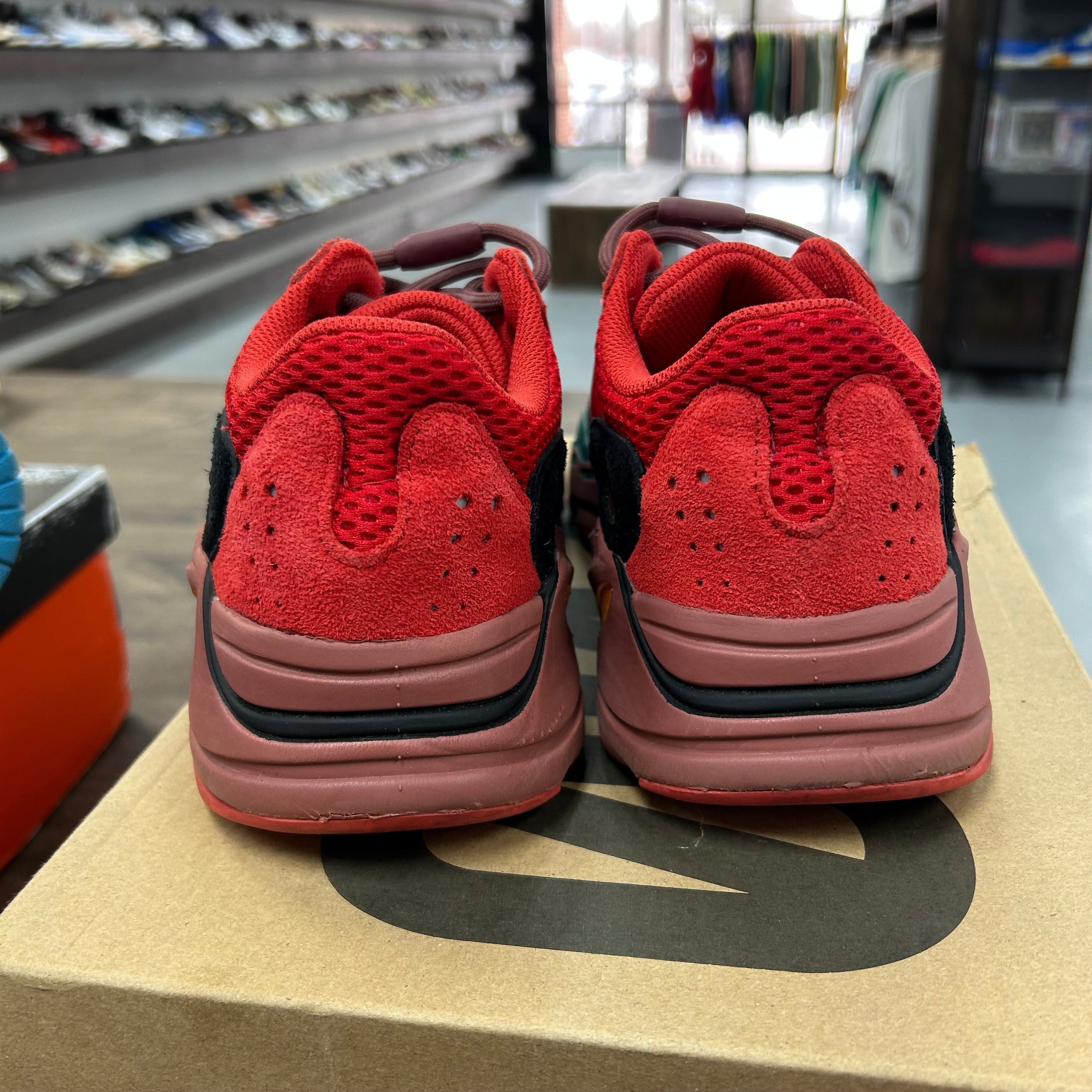 Adidas Yeezy 700 Hi-Res Red (USED) Size 6.5Y (Pre-Owned) - Image 4