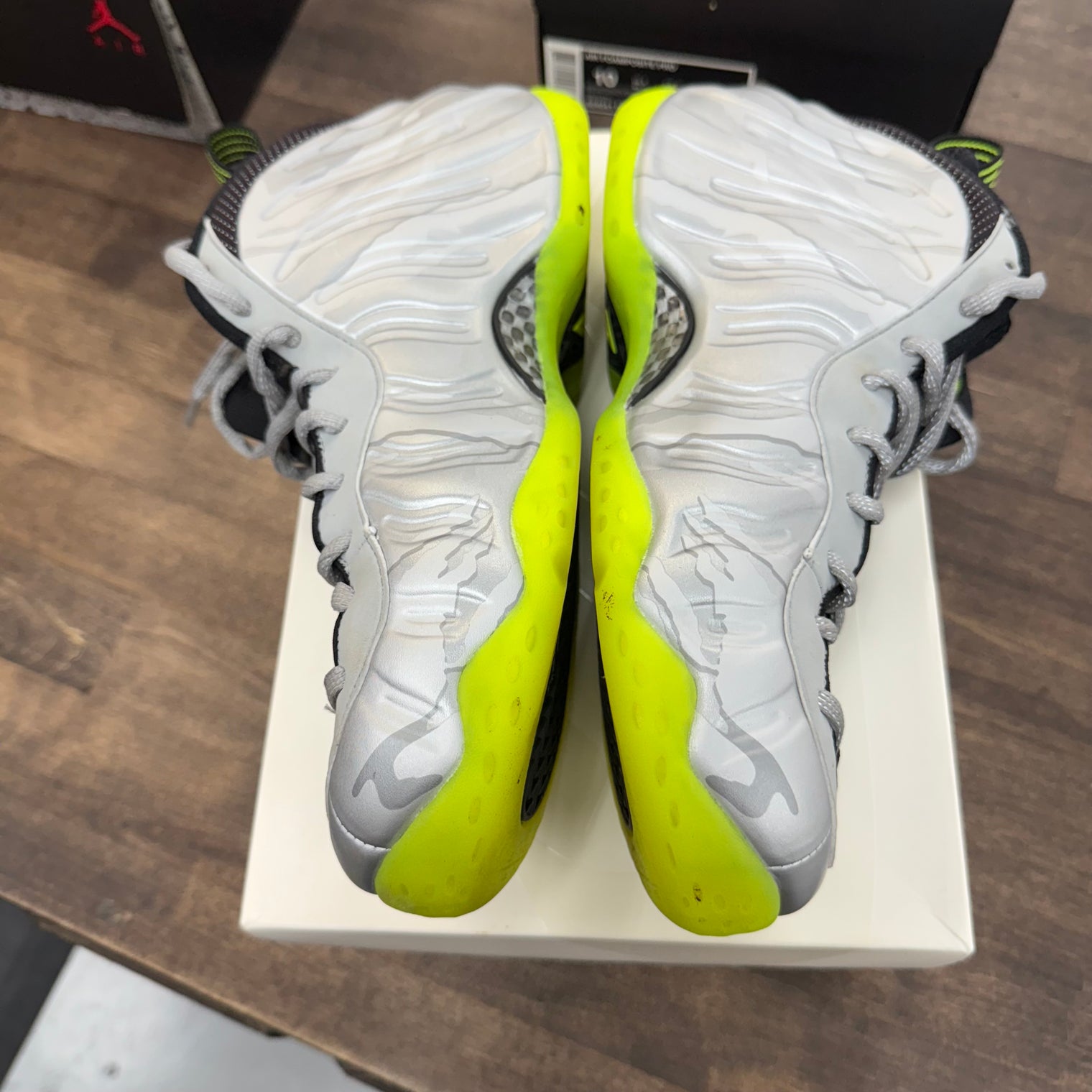 Silver Volt Camo Air Foamposite One (USED)