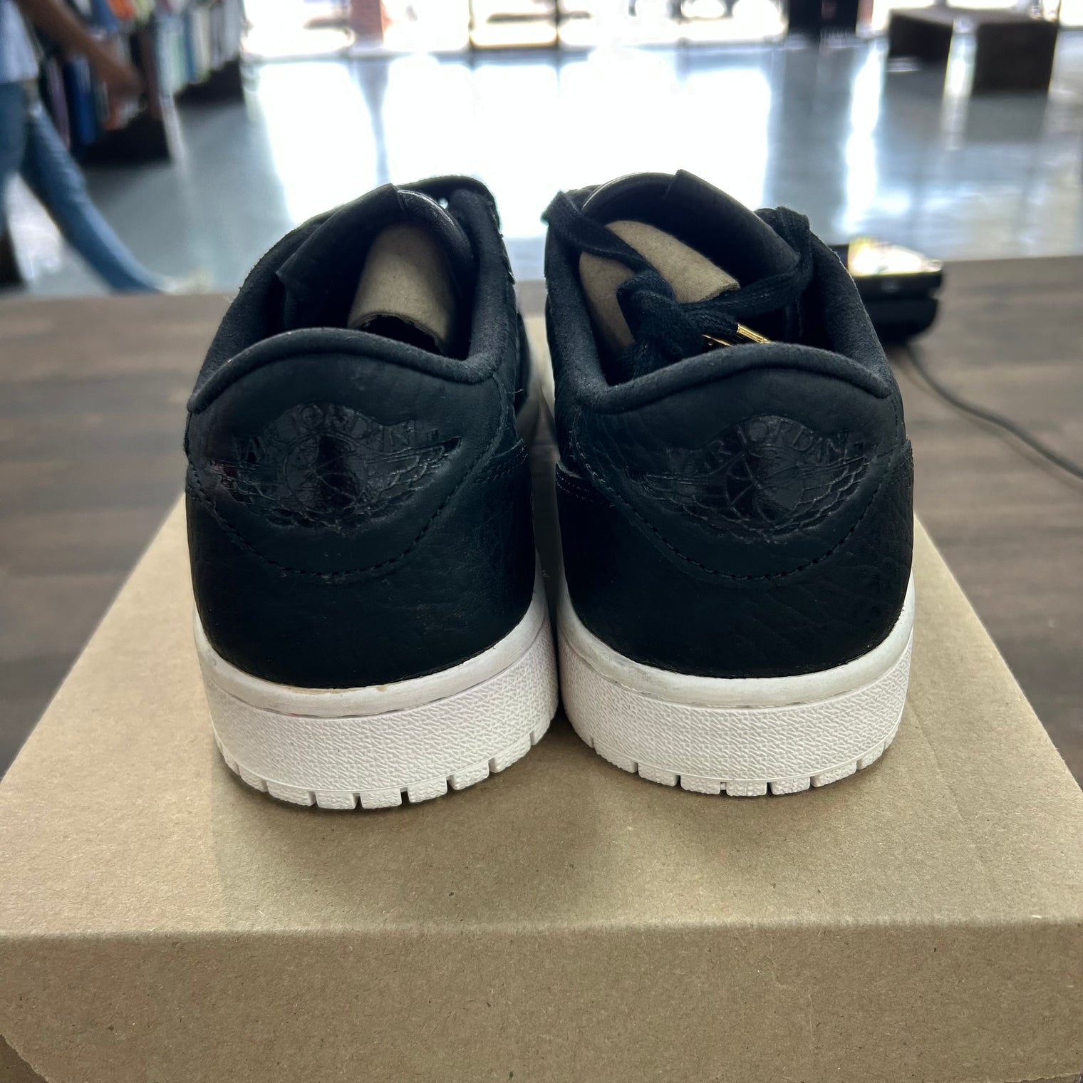 Swooshles Black Jordan 1 Retro Low (USED, No Box)