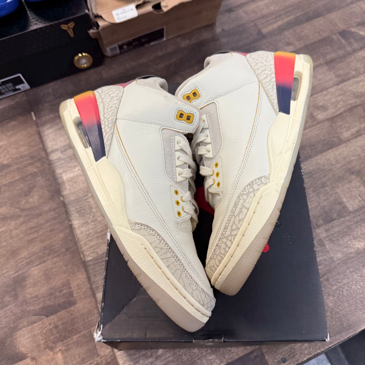 J Balvin Sunset Jordan 3 Retro (USED,No Insoles, No Box)