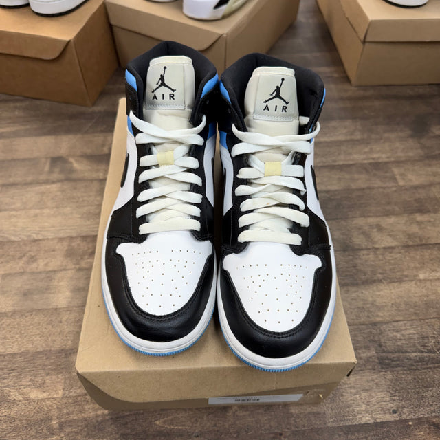 University Black Blue Jordan 1 Mid (W) (USED, No Box)