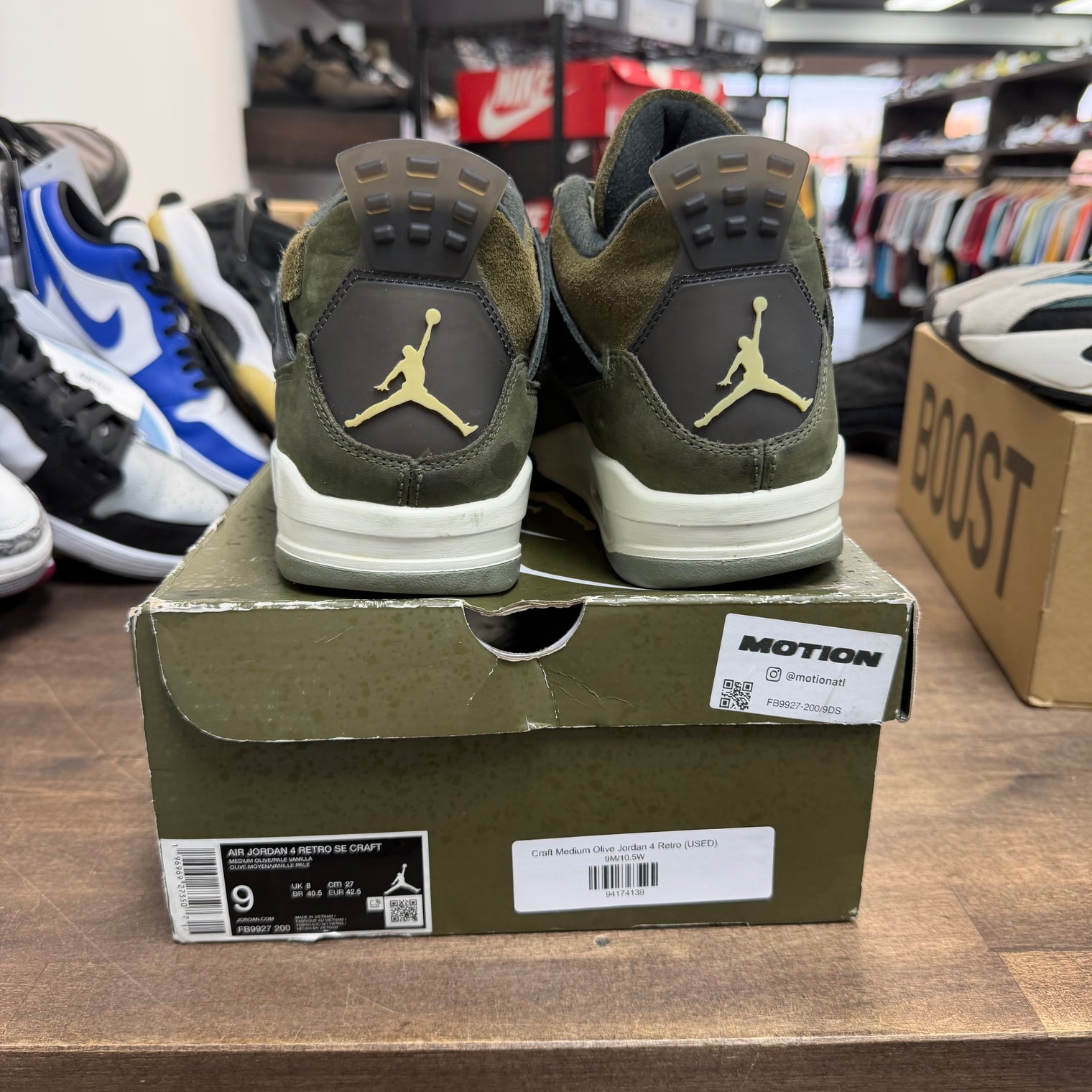 Craft Medium Olive Jordan 4 Retro (USED)