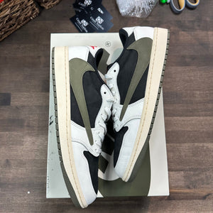 Jordan 1 Retro Low OG SP Travis Scott Olive (US 12W) (USED) Size 12W (Pre-Owned) - Image 1