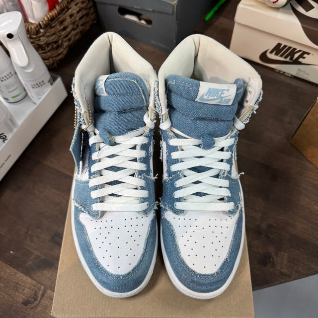 Denim Jordan 1 High (W) (USED, No Insoles, No Box)