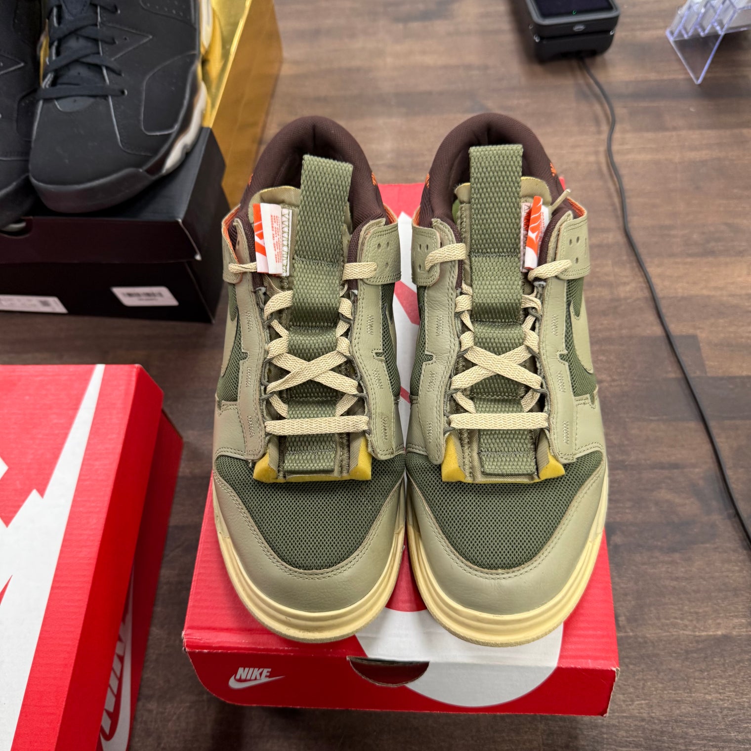 Medium Olive Nike Air Dunk Jumbo (USED)
