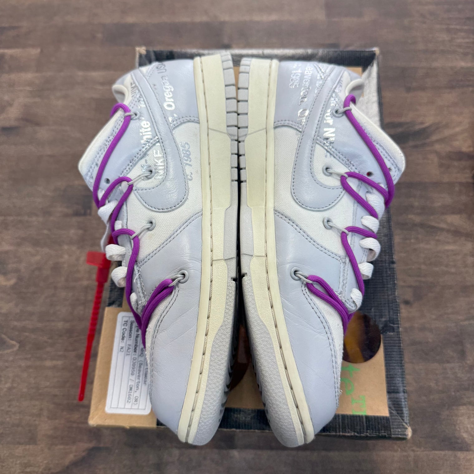Lot 45 of 50 Off-White Dunk Low (USED)