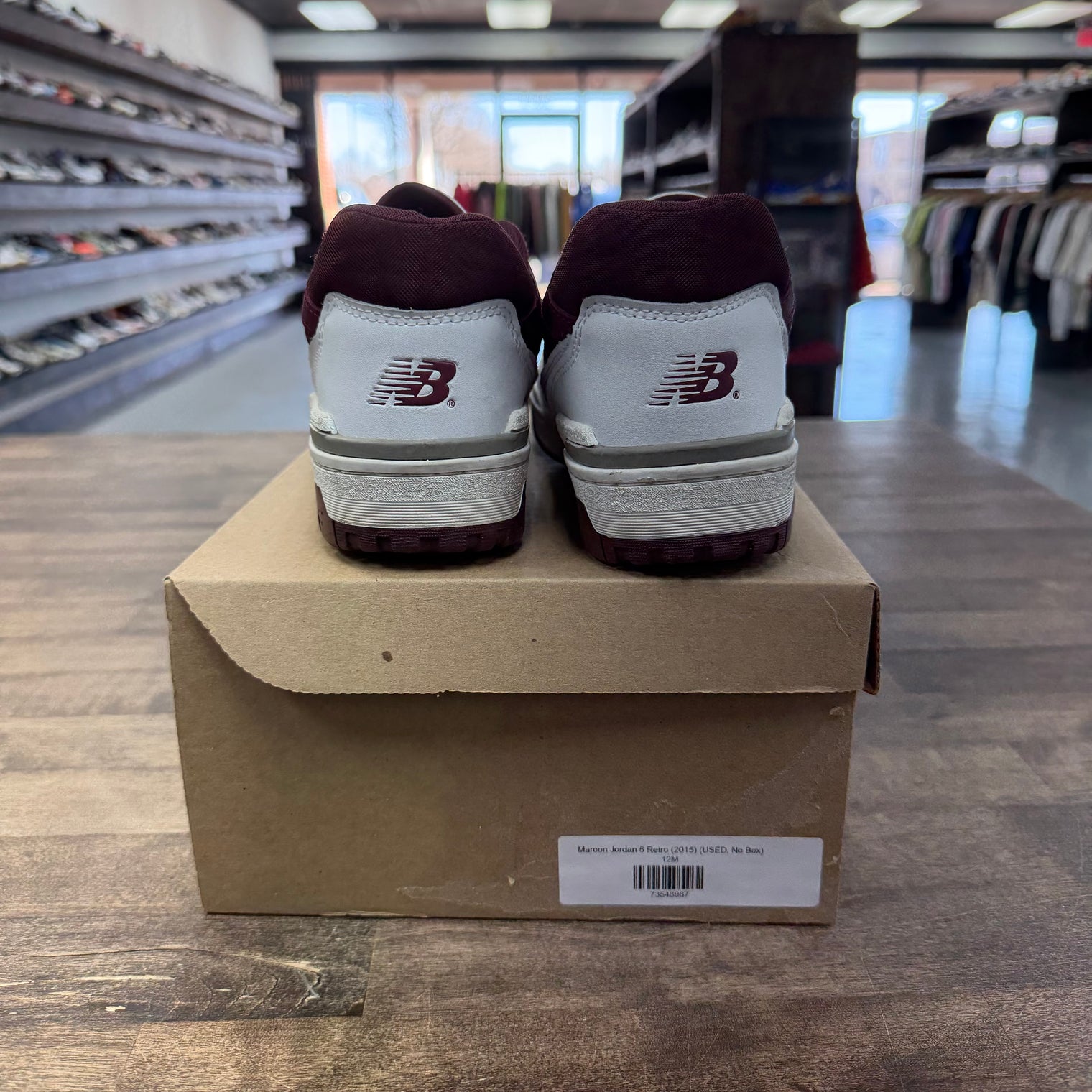 New Balance 550 Burgundy Cyan (US 9) (USED, No Box)