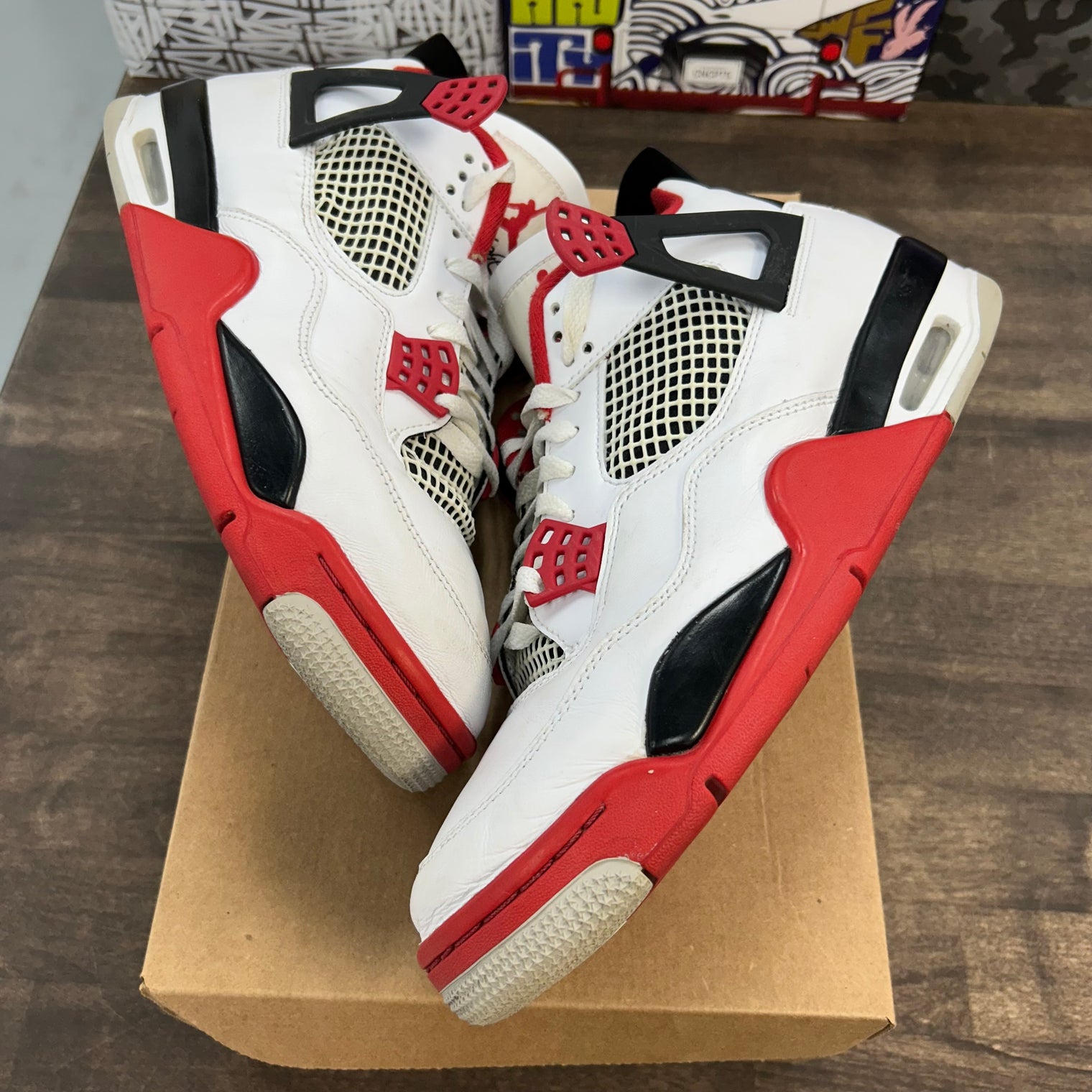 Fire Red Jordan 4 Retro (Used, No Box)